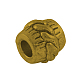 チベットスタイル合金バレル大きな穴ヨーロッパのビーズ  カドミウムフリー＆ニッケルフリー＆鉛フリー  アンティーク黄金  11x10mm  穴：5mm  約320個/1000g TIBEB-5412-AG-FF-2
