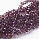 Electroplate Glass Faceted Rondelle Beads Strands EGLA-D020-4x3mm-68-1