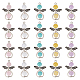 PH PandaHall 40pcs Angel Wing Charm Mixed Colors Angle Pendants with Loops Angels Dangles Wing Pendant Christmas Angle Charms for Jewelry Making Charms Necklace Earrings Keychains FIND-PH0008-11-1