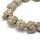 Natural Pyrite Nuggets Beads Strands G-I125-90-3