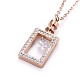 304 Stainless Steel Pendant Necklaces NJEW-I232-10RG-2