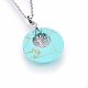 Synthetic Turquoise Pendant Necklaces NJEW-P228-A05-3