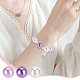 Ph pandahall 60 pcs perles de 20 mm perles bubblegum grosses perles de stylo perles focales en acrylique grandes perles en vrac pour stylo mariage guirlande de noël bijoux bracelet collier stylo sac fabrication de chaîne violet RESI-PH0001-93-6