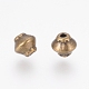 チベット風スペーサービーズ  双円錐形  合金のスペーサービーズ  鉛フリー＆カドミウムフリー  アンティークブロンズカラー  5x4.5mm  穴：1mm MLF0256Y-2