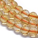 Natural Citrine Beads Stretch Wrap Bracelets BJEW-D443-01-3