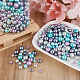 Cheriswelry 12 rangs 12 styles de perles de verre perlées peintes en perles rondes HY-CW0001-03A-6