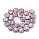 Chapelets de perles en verre opaque de couleur unie GLAA-N032-01B-2