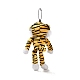 Dibujos animados pp algodón felpa simulación suave peluche juguete tigre colgantes decoraciones HJEW-K043-07-4