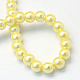 Backen gemalt pearlized Glasperlen runden Perle Stränge HY-Q003-4mm-22-4