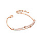 Bracelet à maillons en laiton plaqué or rose simple et tendance Shegrace JB70A-2