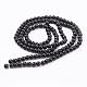 Perle nere sfuse rotonde di perle di vetro per creazione artigianale di gioielli con collana X-HY-6D-B20-2