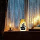 Pellicola per lampada in pvc per lampada a sospensione leggera colorata fai da te Vaso di vetro smerigliato DIY-WH0505-004-5