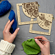 Wooden Square Frame Crochet Ruler DIY-WH0537-007-5