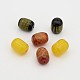 Dyed Natural Agate Barrel Beads for Buddha Jewelry G-J298-08-1