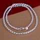 Популярные мужские ожерелья-цепочки из латуни с серебряным покрытием NJEW-BB12691-1