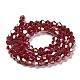 Brins de perles de verre galvanisées de couleur unie opaque GLAA-F029-P4mm-A01-2