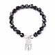 Natural Gemstone Beads Charm Bracelets BJEW-O162-D-2