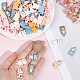 SUNNYCLUE 80Pcs Cat Flatbcaks Animal Resin Cabochons Resin Cat Charms Animal Flatback Charms Pet Cats Animals Flat Back Cabochons for Scrapbooking Embellishment Hairpin Cell Phone Case DIY Supplies RESI-SC0002-55-3