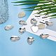 FINGERINSPIRE 100Pcs/Box 25mm Teardrop Acrylic Rhinestone Faceted Gems Cabochons with Silver Plated Flat Back for Costume Making Cosplay Jewels Embelishments Decor Crafts(Clear GACR-FG0001-01-4
