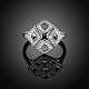 Losanges mode 925 en argent sterling anneaux zircone cubique doigt RJEW-BB16671-7-4