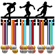 アクリルメダルホルダー  メダルディスプレイハンガーラック  メダルホルダーフレーム  スタンドオフピン付き  スポーツ  130x290x10mm  穴：8mm AJEW-WH0296-043-1