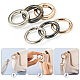 Beadthoven 24Pcs 6 Styles Zinc Alloy Spring Gate Rings FIND-BT0001-25-6