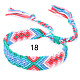 Bracelet cordon coton tressé motif losanges FIND-PW0013-003A-18-1