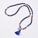 Natural Gemstone Beads Necklaces NJEW-F147-B01-1