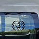 Gorgecraft 4 シートチャクラ車のデカールオムオウムデカールロータスヨガステッカーナマステデカール自己粘着反射ステッカー壁デカール自動車外装装飾 suv トラックオートバイ  シルバー&ブラック DIY-GF0007-45D-5