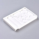 ネイルアートプラスチックカラーパレット  ネイルアートペインティングジェルパレットマニキュアツール  長方形  ホワイト  120x80x12mm X-MRMJ-WH0060-30D-2