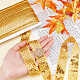AHANDMAKER 20 Yards Gold Elastic Sequins Trim OCOR-WH0077-01-3