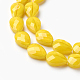 Chapelets de perles en verre opaque de couleur unie GLAA-E405-02A-3