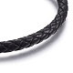 Leather Braided Cord Bracelets BJEW-E352-24P-2