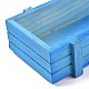木製の植物ボックス＆収納ボックス  単語の長方形  ブルー  21.3x7.2x4.5cm CON-M002-01C-4