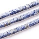 Fili di perle di diaspro macchia blu naturale G-F631-K06-1