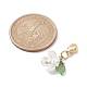 Décorations de pendentif de perle de coquille de fleur HJEW-TA00106-4