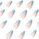 24шт 12 размера каплевидные пластиковые накладные ногти MRMJ-PW0001-09-4