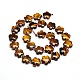 Natürlichen Tigerauge Blumen Perlen Stränge G-L241B-04A-2