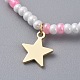 Bracelets extensibles pour enfants en perles de verre BJEW-JB04823-02-3