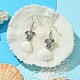 Boucles d'oreilles pendantes tortue en alliage EJEW-JE05649-2