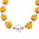 Bracelet coulissant tressé en perles naturelles et verre BJEW-N018-01D-3