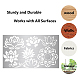 GORGECRAFT 2 Styles Metal Lotus Stencil Flowers Moon Planet Butterfly Mushroom Pattern Reusable Stainless Steel Painting Template for Wood Burning Carving Pyrography Engraving DIY-WH0378-001-6