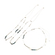 Semi di miyuki regolabili e collane di perline di turchese africano naturale e ottone malocchio NJEW-O127-03-2