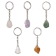 Nuggets Natural Gemstone Pendant Keychains KEYC-JKC00601-1