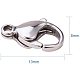 PandaHall 100 Pcs 304 Stainless Steel Lobster Claw Clasps Cord End 13x8mm for Jewelry Making STAS-PH0010-08-2