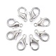 Platinum Plated Alloy Lobster Claw Clasps X-E105-NF-1