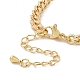 Bracelet à maillons léopard en zircone cubique chaînes gourmettes en laiton pour femmes BJEW-G664-01G-01-4