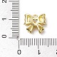 Colgantes de circonita cúbica transparente micro pavé de latón chapado en rack KK-H463-03G-3