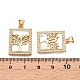 Латунные микропаве прозрачные подвески с фианитом KK-N254-193G-3