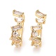 Cubic Zirconia Star Cuff Earrings EJEW-A069-17G-A-1